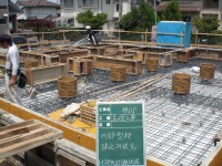 基礎型枠の建込工事